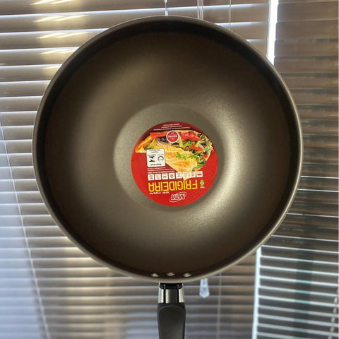 Frigideira Flora Wok Alumínio com Revestimento Antiaderente 28cm 4,3L Superflon Bege