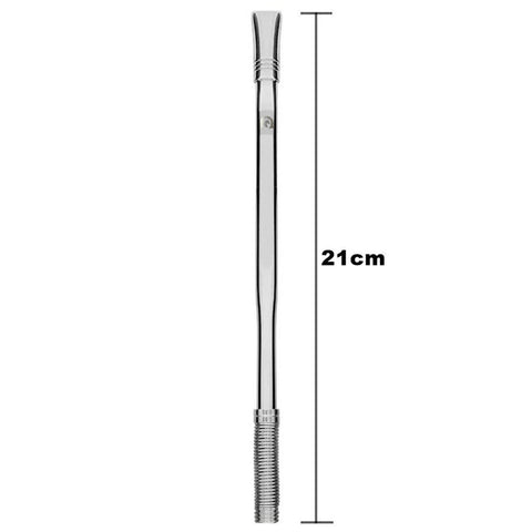 Bomba de Tereré Lisa Ferradura 21cm Bortonaggio em Aço Inox com Bojo Mola Desmontável