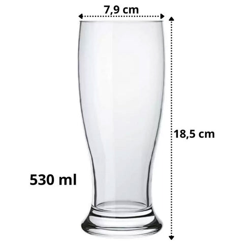 Taça de Cerveja Chopp 530ml Munich Nadir Figueiredo em Vidro Transparente