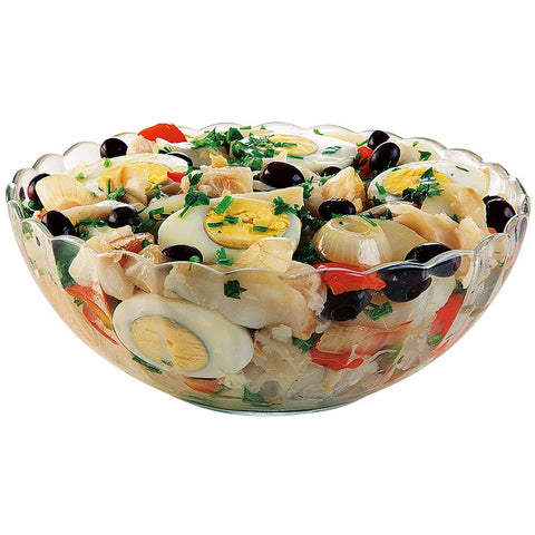 Jogo de 3 Tigelas de Vidro Bowl Saladeira Fruteira Bella Marinex 1L Transparente