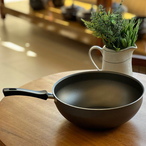 Frigideira Wok Funda MTA Antiaderente Cozinha Cristal Colors 4,3l Preto