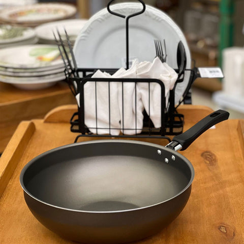 Frigideira Wok Funda MTA Antiaderente Cozinha Cristal Colors 4,3l Preto