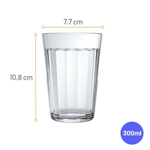 Conjunto 12 Copos Americanos Long Drink 300ml Nadir Figueiredo Transparentes