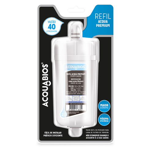 Refil Filtro Acqua Premium Purificador Acquabios de Água Tripla Filtragem Torneira