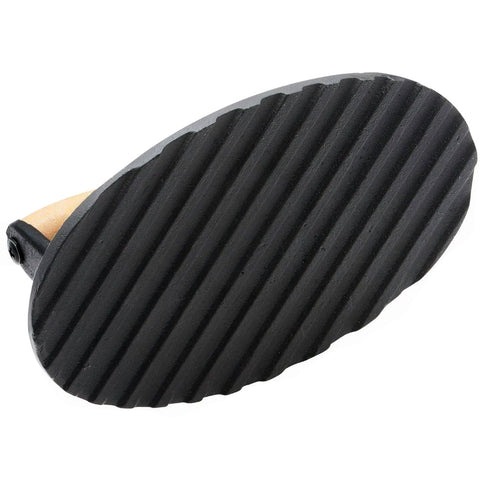 Kit 12 Prensadores de Bife Oval em Ferro Fundido com Alças de Madeira Panela Mineira