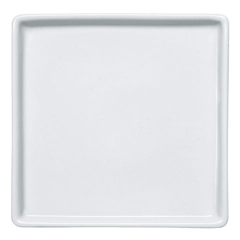 Prato Quadrado Raso em Porcelana 16x16cm Americana Germer Branco