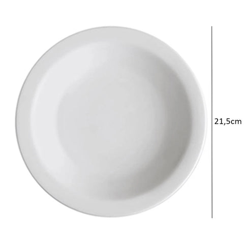 Prato Fundo de Porcelana 21,5cm Classe Única Iguaçu Germer Branco