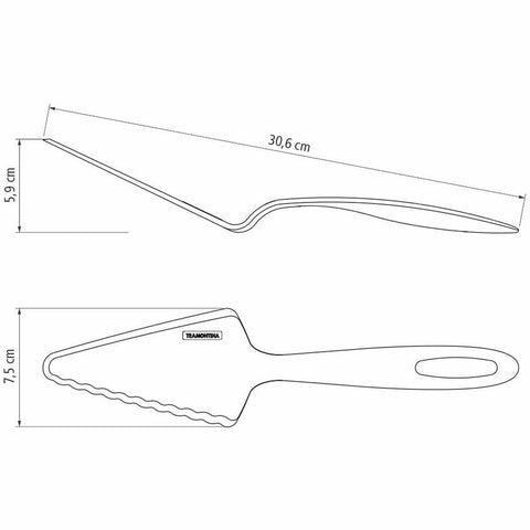 Espátula para Cortar Bolos e Tortas Linha Ability em Nylon Tramontina Preto