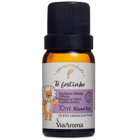 Blend de Óleos Essenciais Aromatizador Puro 10ml Via Aroma Kids Tô Fortinho