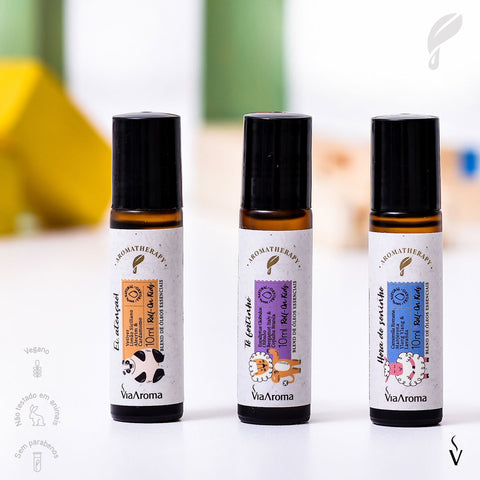 Roll-On de Óleos Essenciais Vegetais para Concentração e Estudos 10ml Via Aroma Kids Ei Atenção