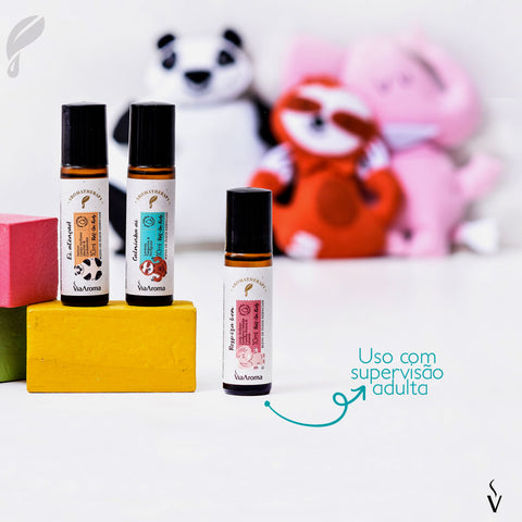 Roll-On de Óleos Essenciais Vegetais para Concentração e Estudos 10ml Via Aroma Kids Ei Atenção