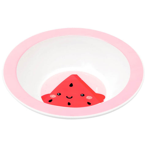 Pratinho Infantil Bowl Fundo 16,5cm Introdução Alimentar Frutti Melancia Buba Rosa