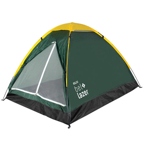 Barraca de Acampar Camping Iglu 2 Pessoas com Mosquiteiro Coluna D`Água 300mm Bel Fix Verde