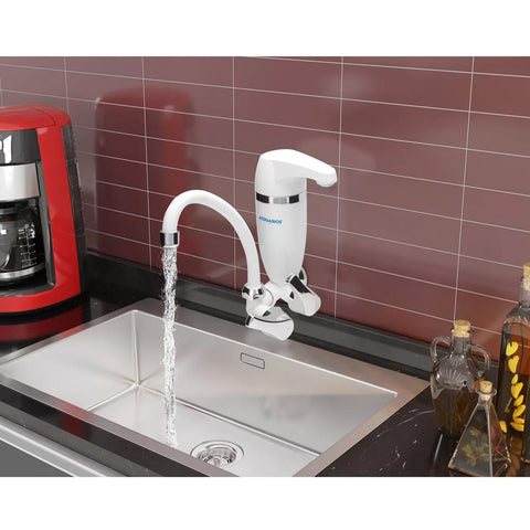 Filtro de Água com Torneira e Volantes Duplos Acquabios Premium Branco e Cromado