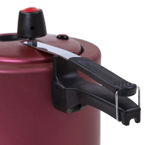 Panela de Pressão Alumínio Antiaderente com Visor de Vidro 4,5L MTA Vermelho Cereja