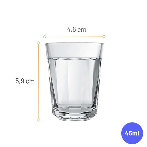 Copo Americano Shot Dose 45ml Nadir Figueiredo em Vidro Transparente Cachaça Pinga