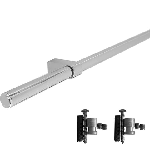 Barra De Utensílios Suporte De Cozinha Redondo Aço Inox 50cm