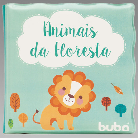 Livrinho de Banho para Bebê PVC Impermeável Buba Animais da Floresta Colorido