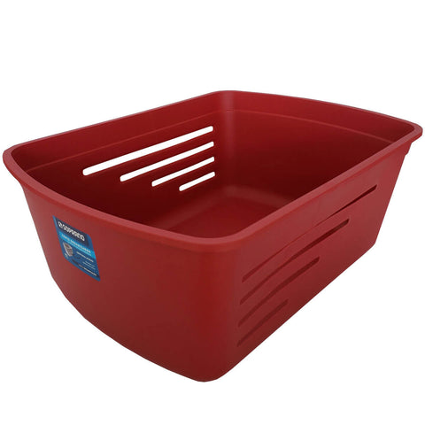 Cesto Organizador Multiuso Caixa Plástica Grande Encaixável Soprano Vermelho 
