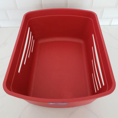 Cesto Organizador Multiuso Caixa Plástica Grande Encaixável Soprano Vermelho 