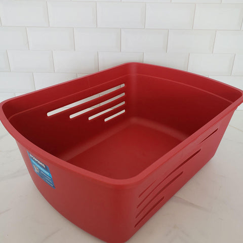 Cesto Organizador Multiuso Caixa Plástica Grande Encaixável Soprano Vermelho 