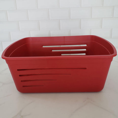 Cesto Organizador Multiuso Caixa Plástica Grande Encaixável Soprano Vermelho 