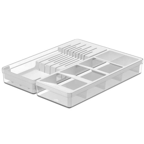 Organizador Divisor de Talheres Gaveta Suporte Porta Facas Ou Clear 37,5X30X5,6cm