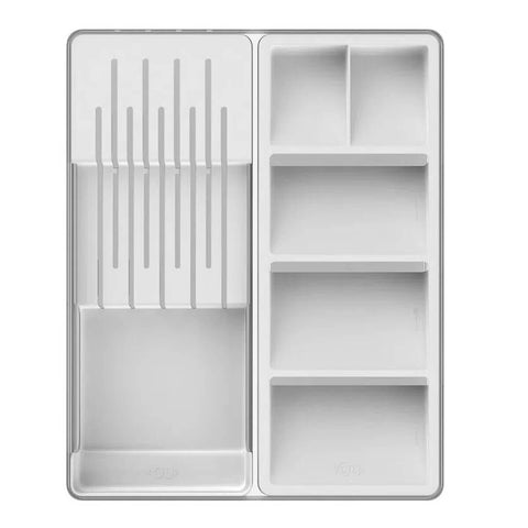 Organizador Divisor de Talheres Gaveta Suporte Porta Facas Ou Clear 37,5X30X5,6cm