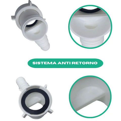 Adaptador para Máquina de Lavar Louça AML Branco Astra para Mangueiras 1" 7/8" 3/4"