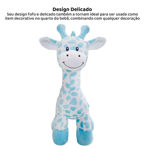 Urso de Pelúcia Grande Girafinha 40cm para Criança Buba Azul