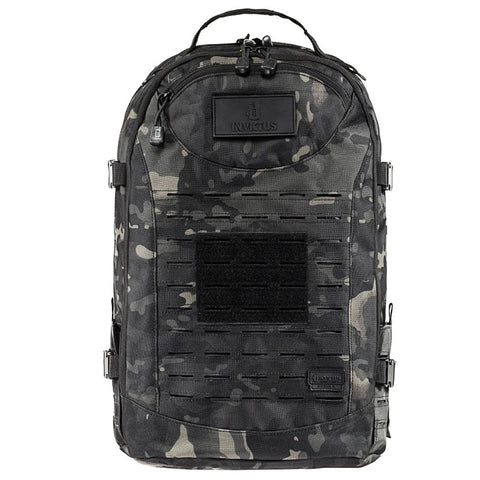 Mochila Invictus Rusher Preta 40 Litros Poliéster 600D Camuflado Multicam Tática Militar