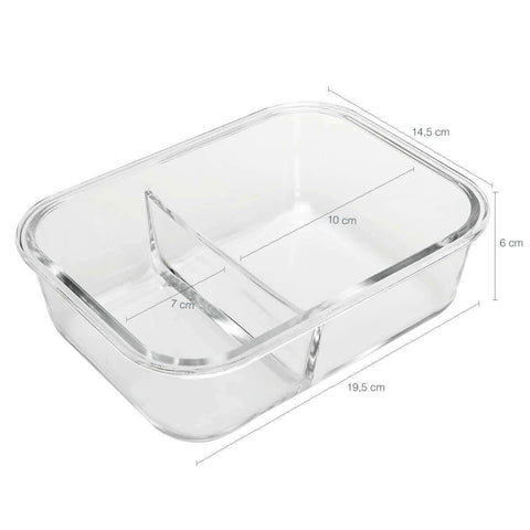 Kit Bolsa Térmica 8L Marmita de Vidro Hermética Vermelha 1L com Divisória Talheres Sanremo Cinza