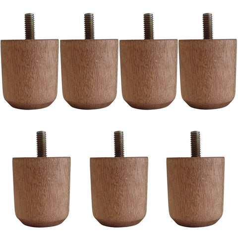 Conjunto de 7 Pés Baixos para Cama Box Kit Pé de Cama de Madeira 5cm Cor Mel