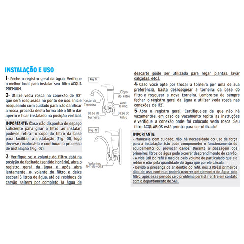 Torneira de Parede para Cozinha com Filtro de Água Bica Móvel Premium Acquabios Preto e Dourado