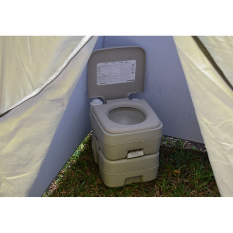 Vaso Sanitário Portátil para Camping 20L Banheiro Químico EcoCamp Nautika Cinza