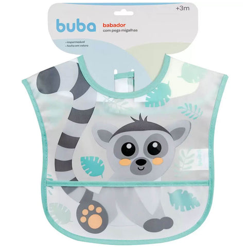 Babador Infantil Impermeável e Copo de Treinamento com Alças 300ml Buba Verde Kit Lêmure