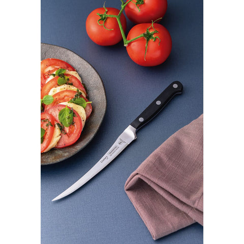 Faca para Tomate Legumes Century 5" Aço Inox e Policarbonato com Fibra de Vidro Tramontina Preto