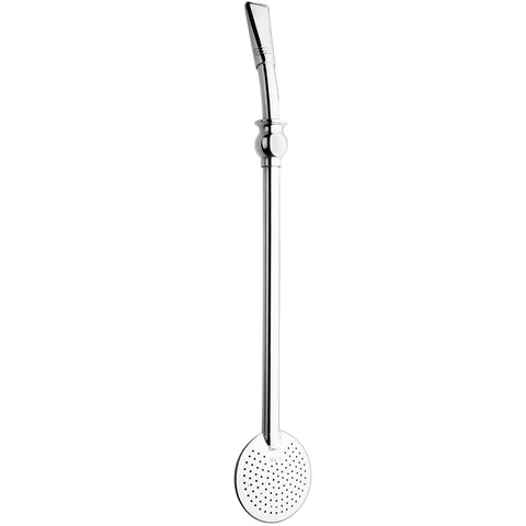 Bomba De Chimarrão 25cm Aço Inox Bomba Anel Com Escovinha