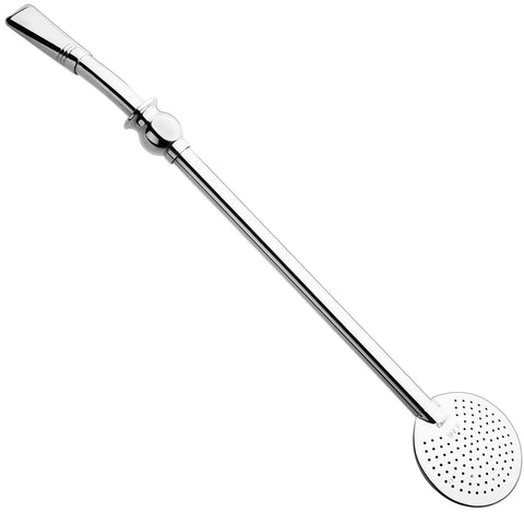 Bomba De Chimarrão 25cm Aço Inox Bomba Anel Com Escovinha
