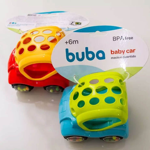 Chocalho Buba Baby Car Carrinho de Brinquedo para Bebê Colorido Sortido