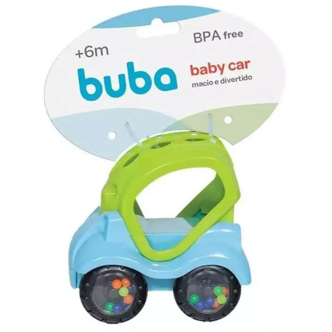 Chocalho Buba Baby Car Carrinho de Brinquedo para Bebê Colorido Sortido