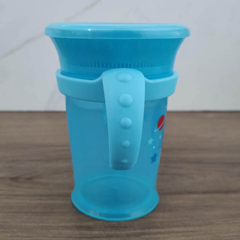 Copo de Treinamento 360° para Bebê Copo Infantil com Alça 210ml Buba Azul