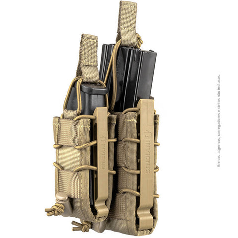 Porta Carregador de Rifle Fuzil para Cinto Canguru Reload Fast Mag AK 7.62 Invictus Coyote