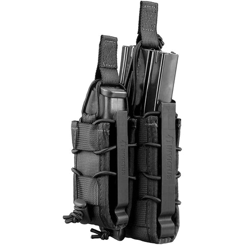 Porta Carregador de Rifle Fuzil para Cinto Canguru Reload Fast Mag AK 7.62 Invictus Preto
