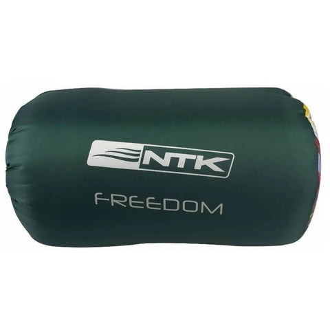 Saco de Dormir Solteiro Térmico 210x75cm Freedom Nautika com Bolsa de Transporte Verde e Cinza