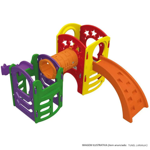 Túnel Modular para Playground Total Plus Xalingo Brinquedo Infantil Laranja