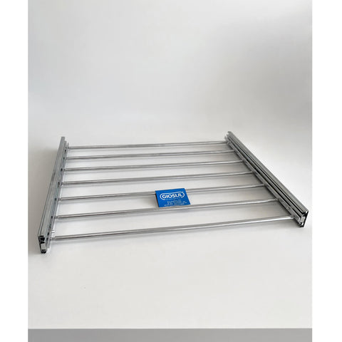 Calceiro Deslizante Horizontal Extensível para Closet 7 Varetas Giosul em Aço Cromado