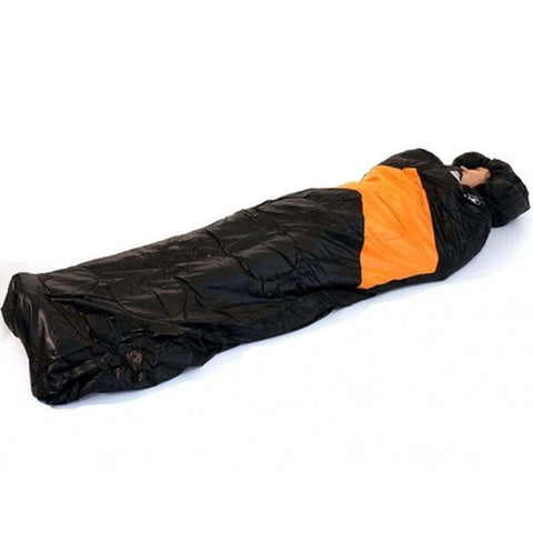 Saco de Dormir Nautika Viper Solteiro 2,10m para Camping 5°c à 12°c Ntk com Bolsa de Transporte Laranja com Preto