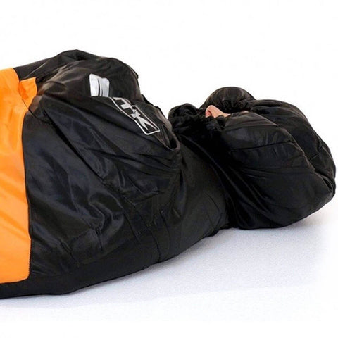 Saco de Dormir Nautika Viper Solteiro 2,10m para Camping 5°c à 12°c Ntk com Bolsa de Transporte Laranja com Preto