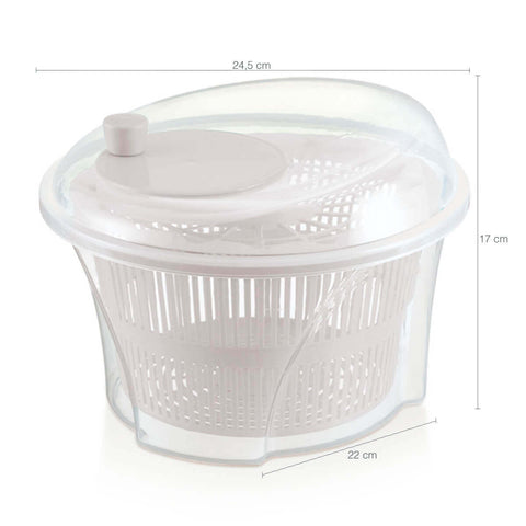 Secador de Salada Centrifuga Manual Seca Verduras e Vegetais Arthi Branco